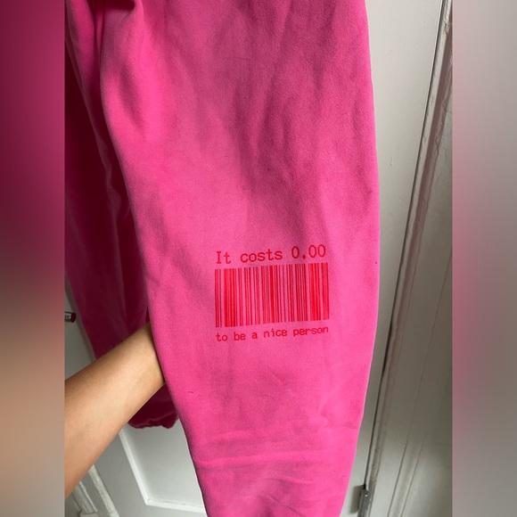 The Mayfair Group It Costs $0 Hoodie and Sweats in Pink - Picture 15 of 16